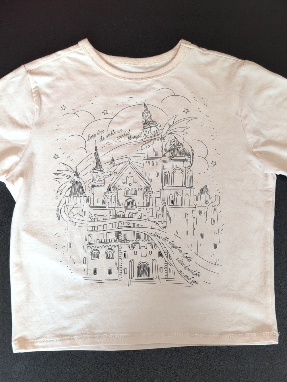 Speak Now, Kids Graphic Tee - In Cream Castle Design